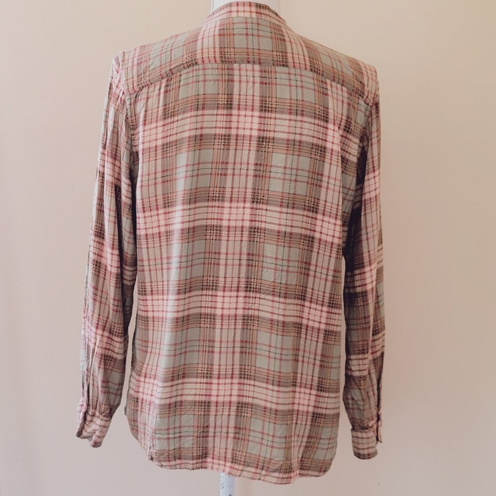 Chaps Plaid Button Down Size Large - image 4
